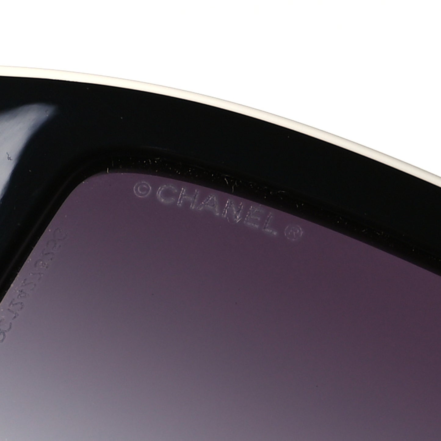 Acetate Cat Eye Sunglasses 6057 Black White