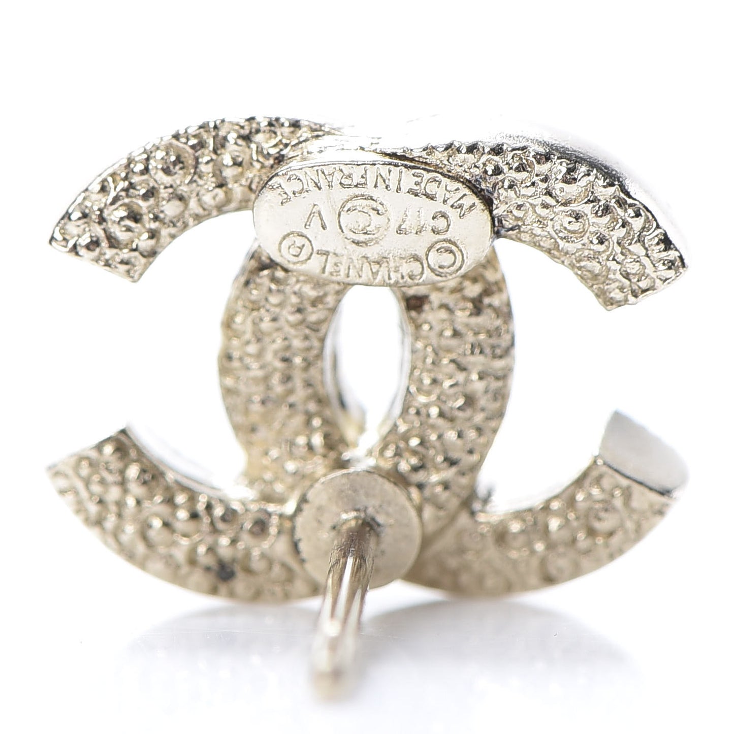 Crystal Timeless CC Earrings Light Gold