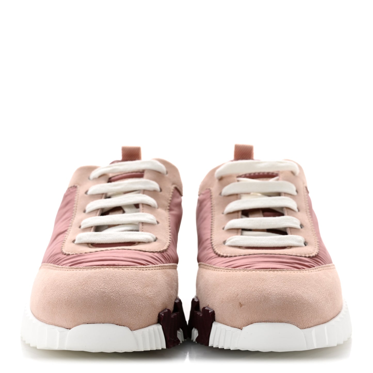 Parachute Fabric Suede Goatskin Bouncing Sneakers 35 Rose Rose Opaline