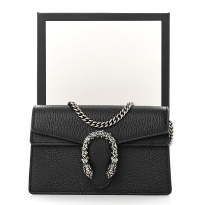 Gucci Calfskin Super Mini Dionysus Shoulder Bag Black 11 of 11