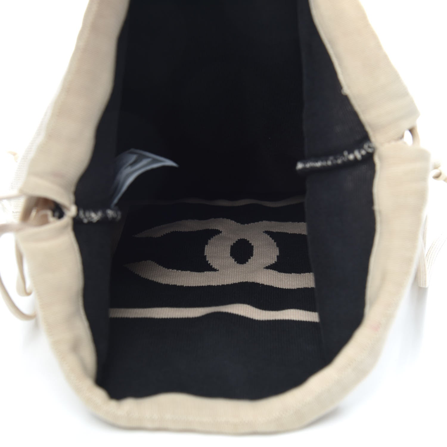 Chanel Cotton CC Drawstring Sport Line Backpack Cream 4 of 8