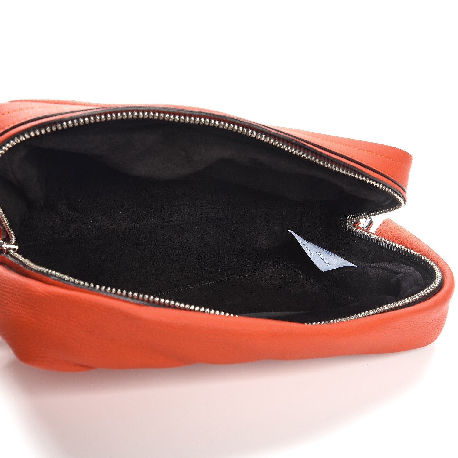 Proenza Schouler Grained Calfskin Carlton Clutch Dark Orange 5 of 12