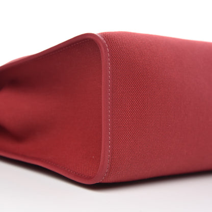 Hermes Vache Hunter Toile Herbag Zip 31 PM Rouge Grenat Rouge H 10 of 12