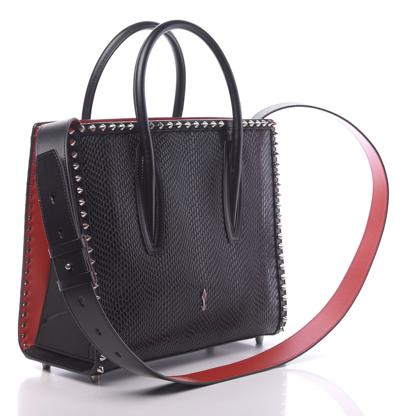 Calfskin Reptile Embossed Medium Paloma Black