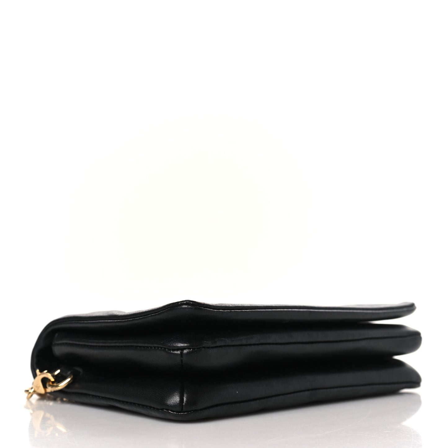 Lambskin Embossed Monogram Pochette Coussin Black