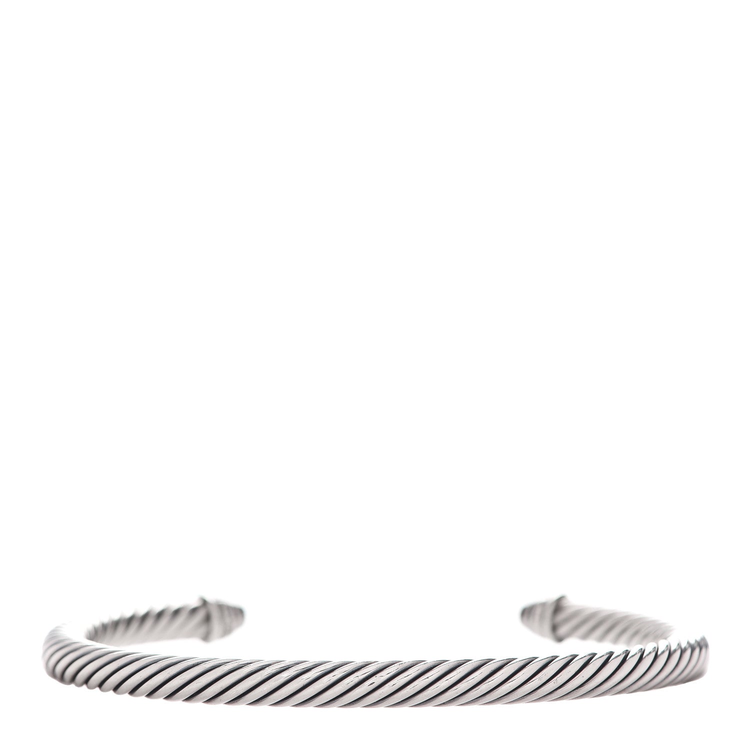 David Yurman Sterling Silver Diamond 5mm Cable Classics Dome Bracelet 3 of 4
