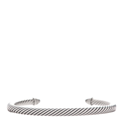 David Yurman Sterling Silver Diamond 5mm Cable Classics Dome Bracelet 3 of 4
