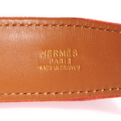 Hermes Veau Doblis Box Reversible Polished Constance 32mm H Belt 70 Rosy Gold 4 of 6