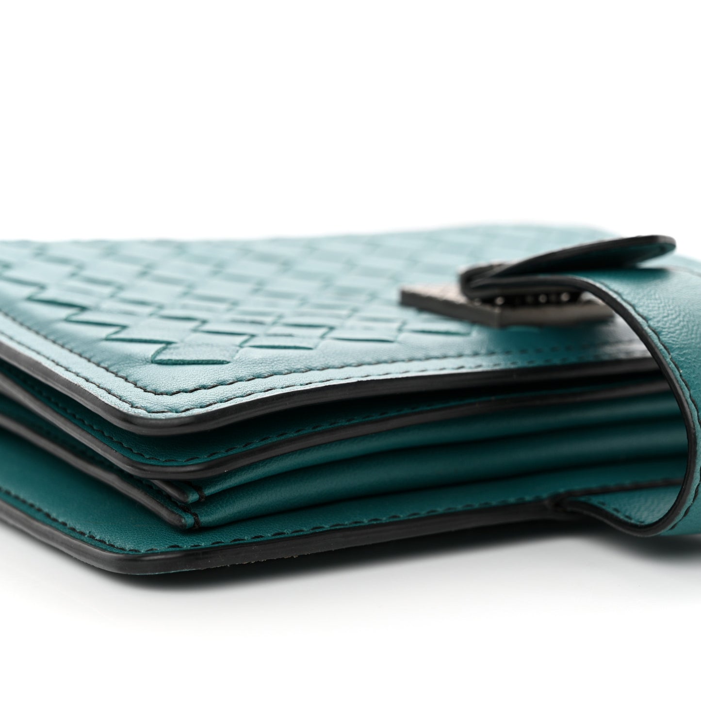 Nappa Intrecciato Small Runway Shoulder Bag Canard