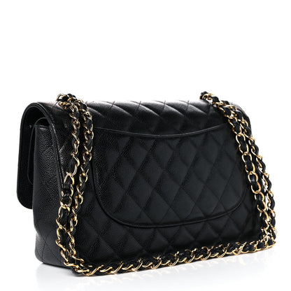 Chanel Caviar Quilted Jumbo Double Flap Black 2 of 19