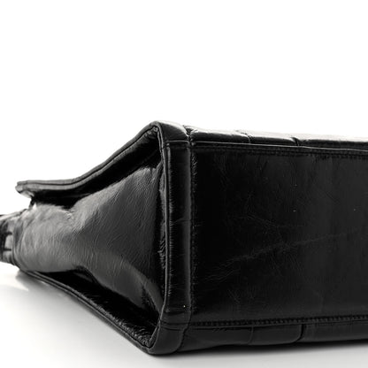Marc Jacobs Shiny Crinkled Calfskin The Tote Bag Black 8 of 10