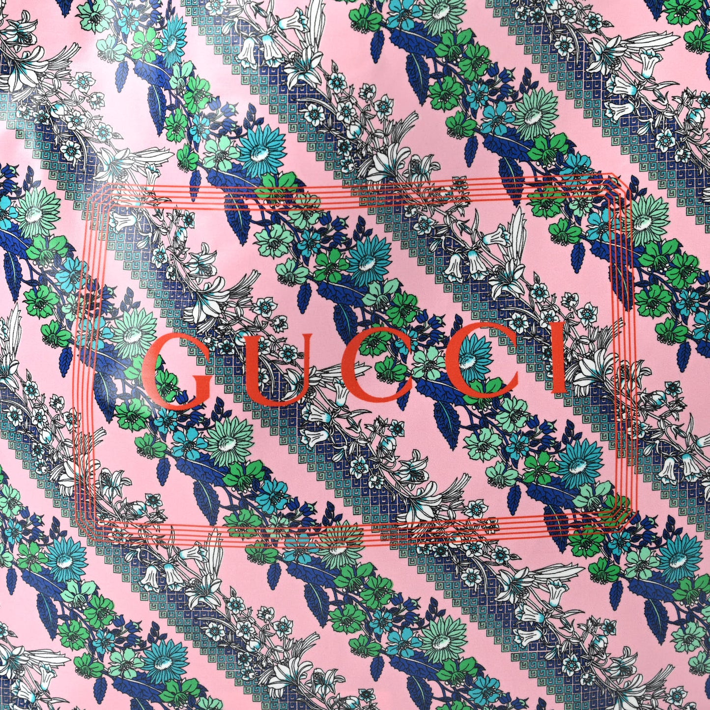 Patent Canvas Frame Logo Bouquet Print Vertical Tote Pink Daisy