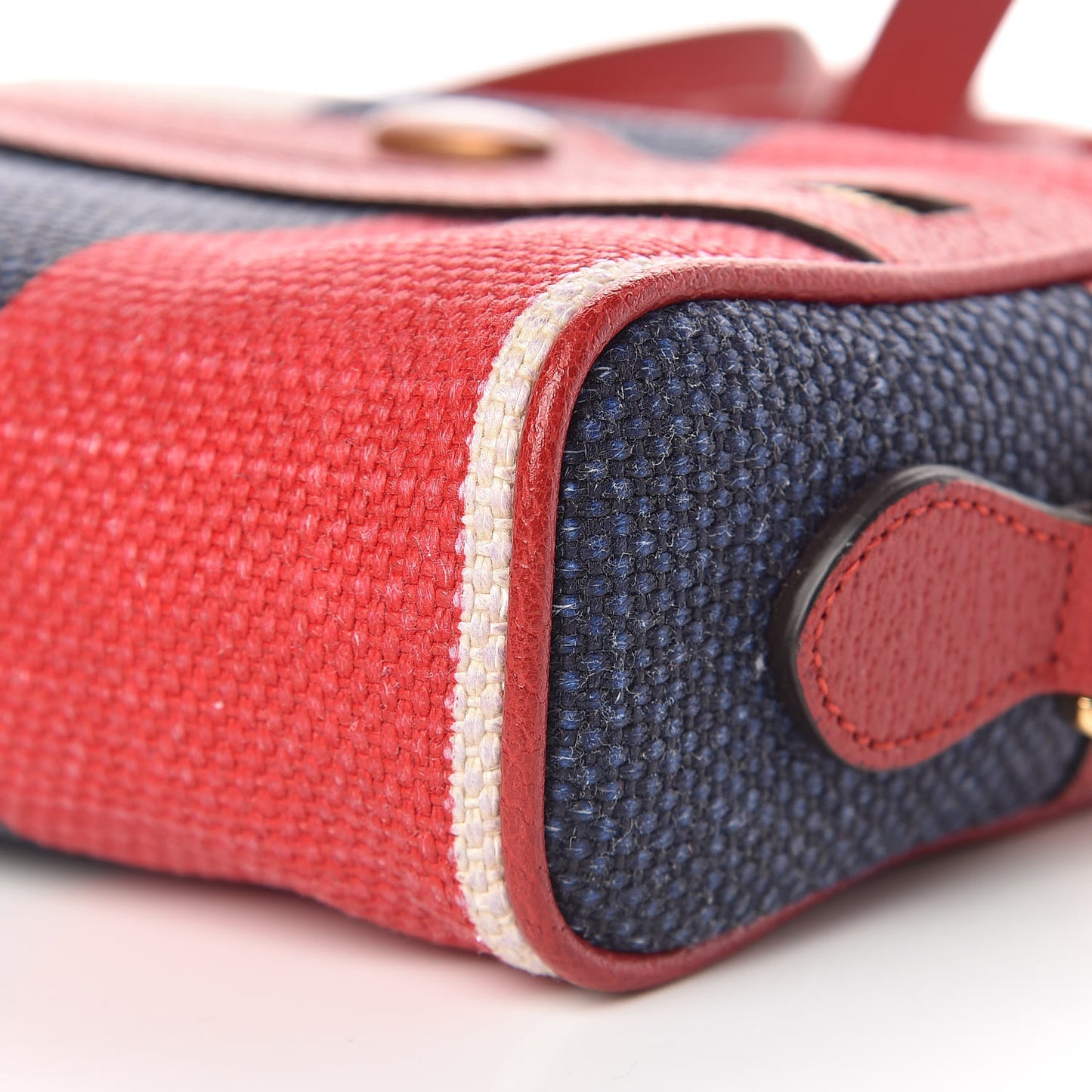 Canvas Sylvie Stripe Mini Ophidia Camera Bag Mystic White Hibiscus Red Maritime