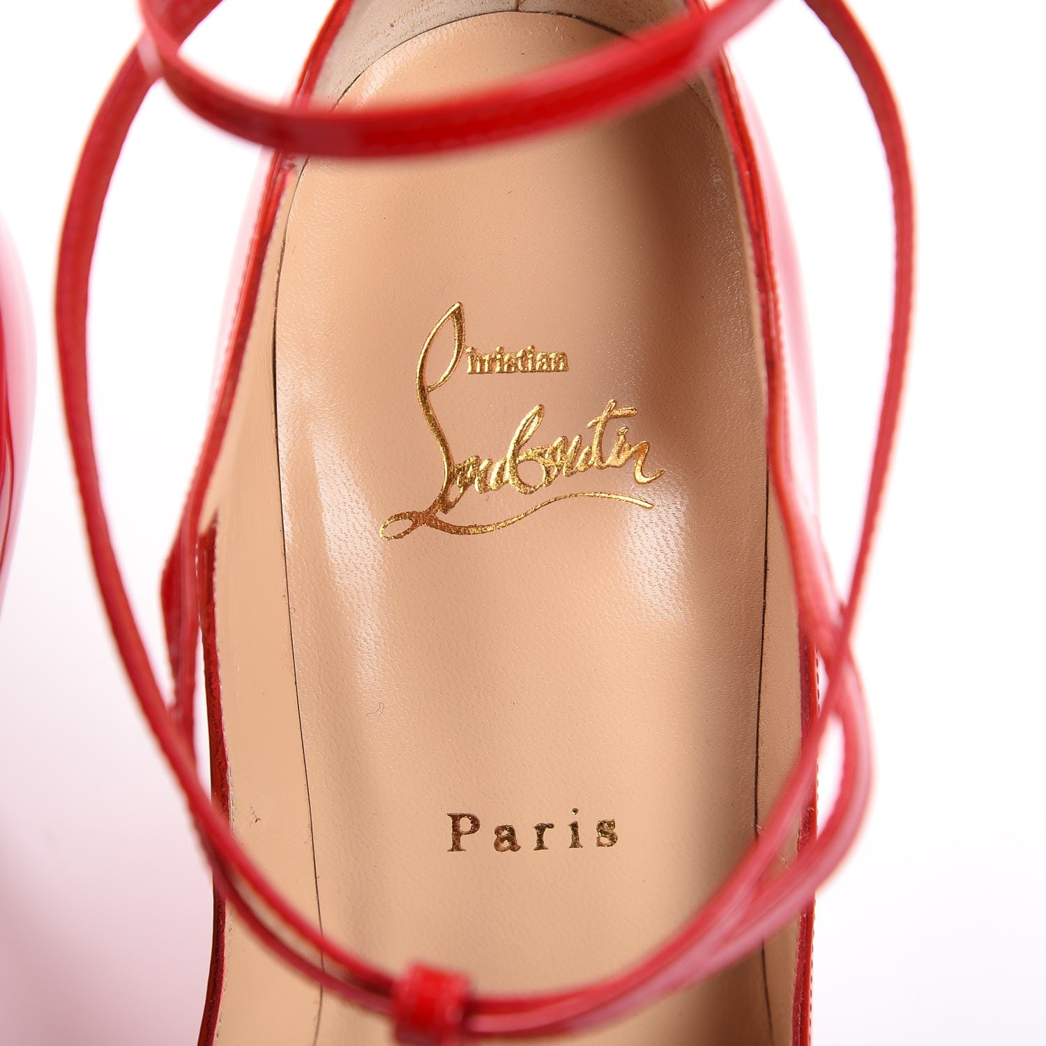 Christian Louboutin Patent Talitha 100 Pumps 38 Red 6 of 8