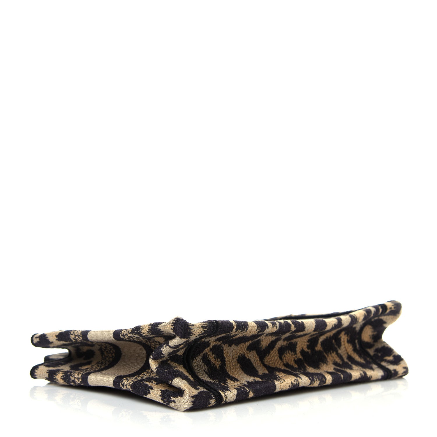 Christian Dior Canvas Mizza Embroidered Mini Leopard Book Tote Beige 3 of 4