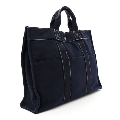 Hermes Canvas Fourre Tout MM Navy 3 of 10