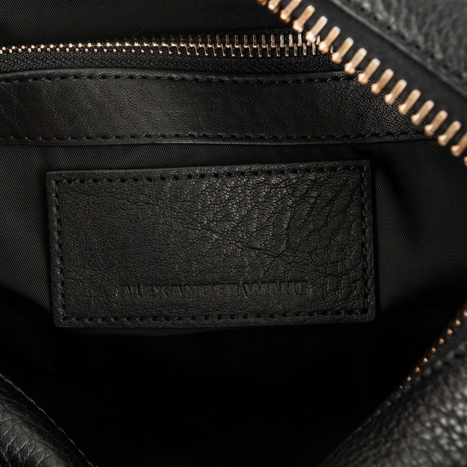 Alexander Wang Soft Pebbled Lambskin Rocco Black Pale Gold Hardware 6 of 6