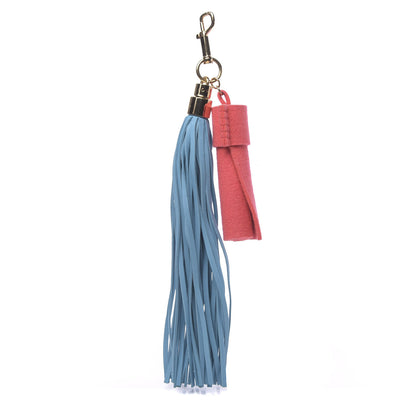 Louis Vuitton Calfskin Rainbow Bag Charm Tassel Blue 1 of 2
