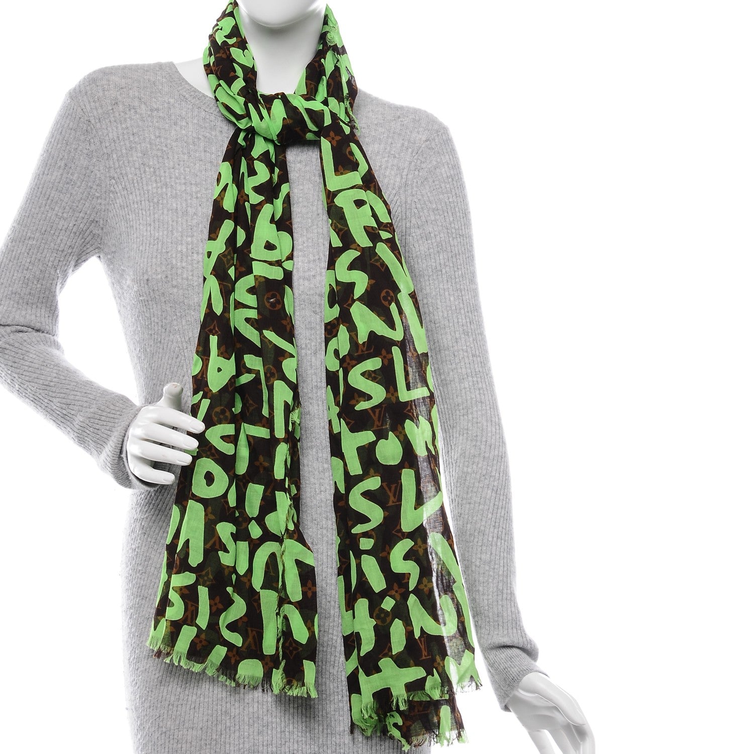 Louis Vuitton Cotton Graffiti Green 2 of 4