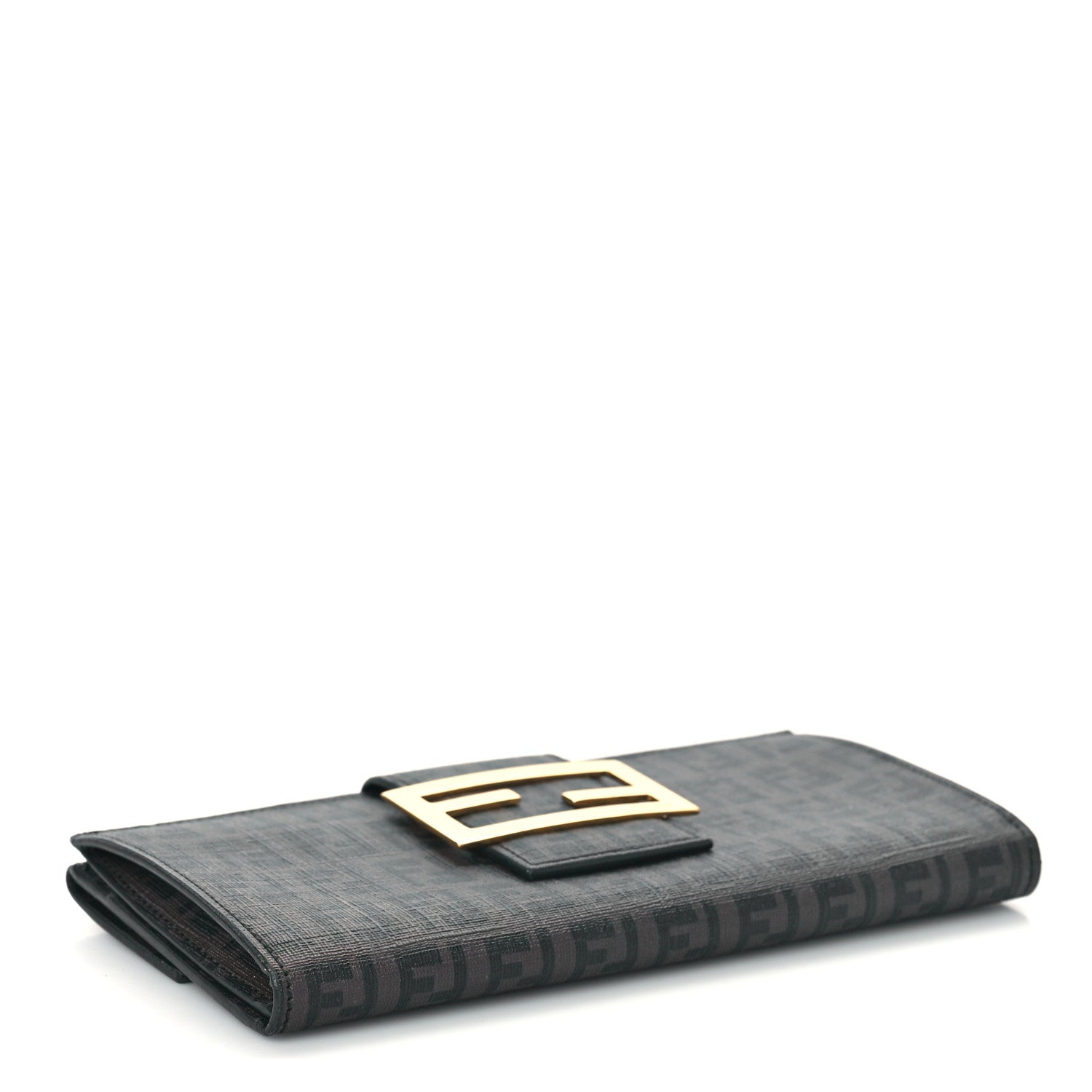 Fendi Zucchino Spalmati Forever Continental Wallet Moro Black 3 of 7