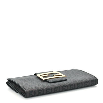 Fendi Zucchino Spalmati Forever Continental Wallet Moro Black 3 of 7
