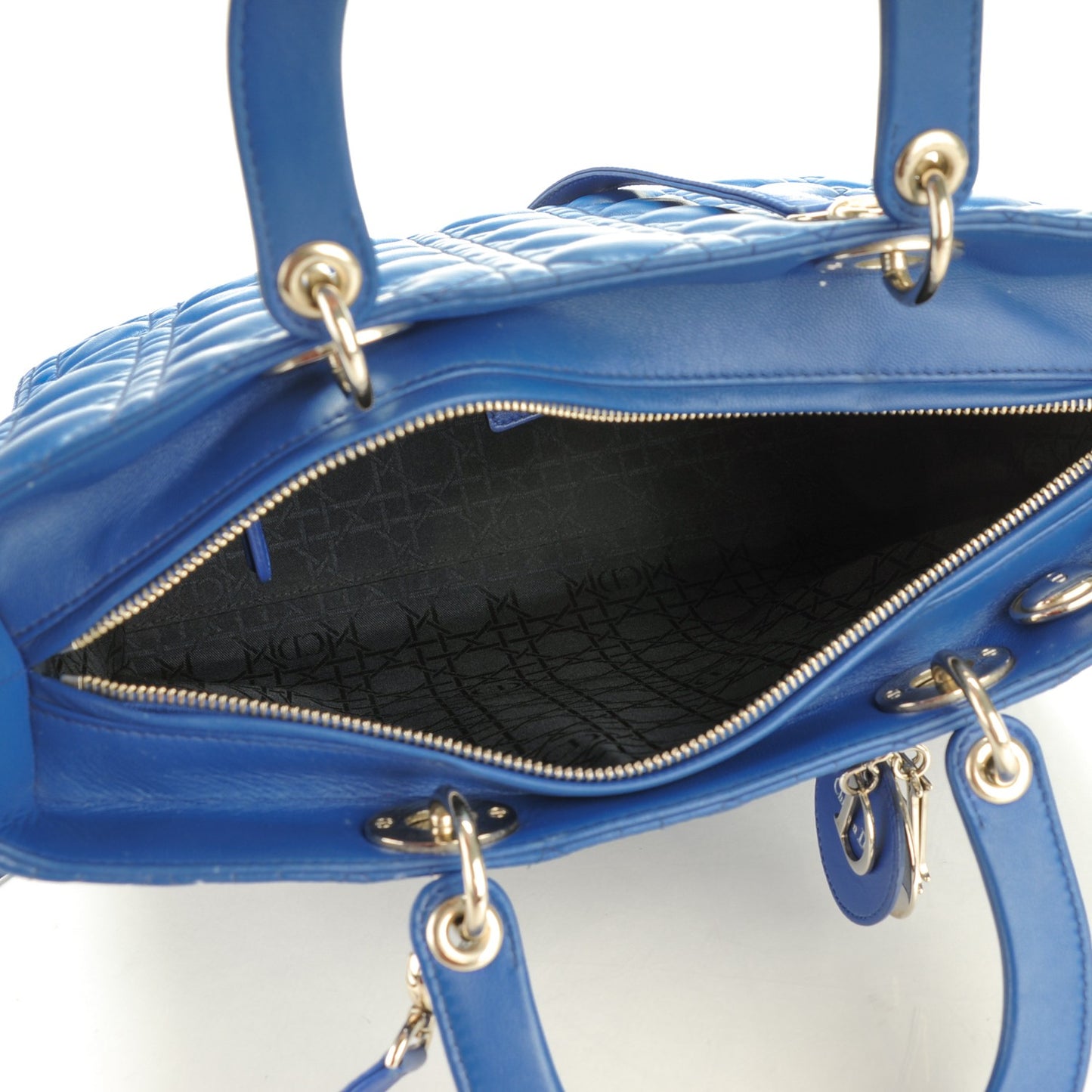 Lambskin Cannage Large Lady Dior Royal Blue
