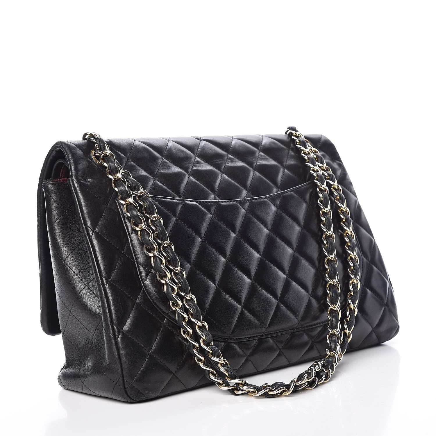 Chanel Lambskin Quilted Maxi Double Flap Black 3 of 13