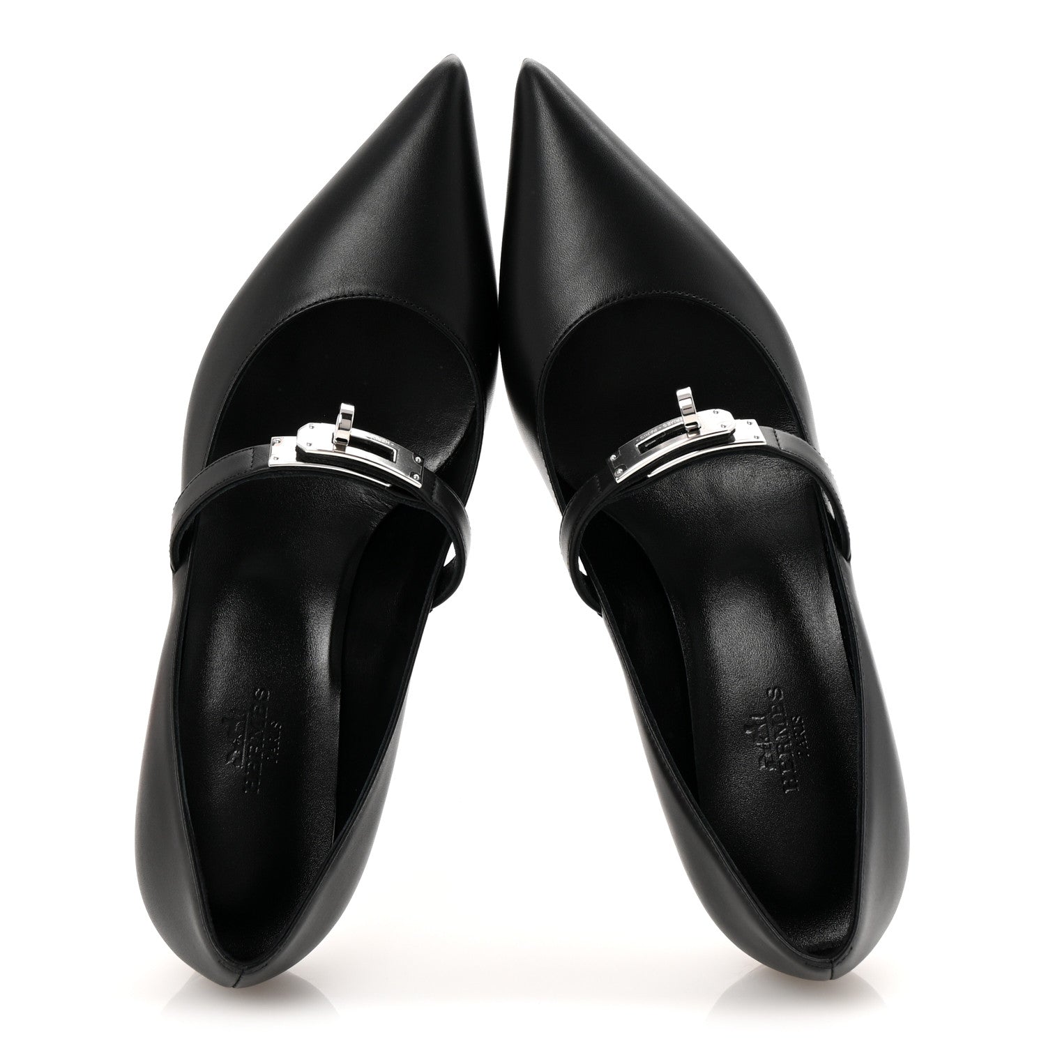 Hermes Calfskin Kiara 40 Pumps 36.5 Black 2 of 10