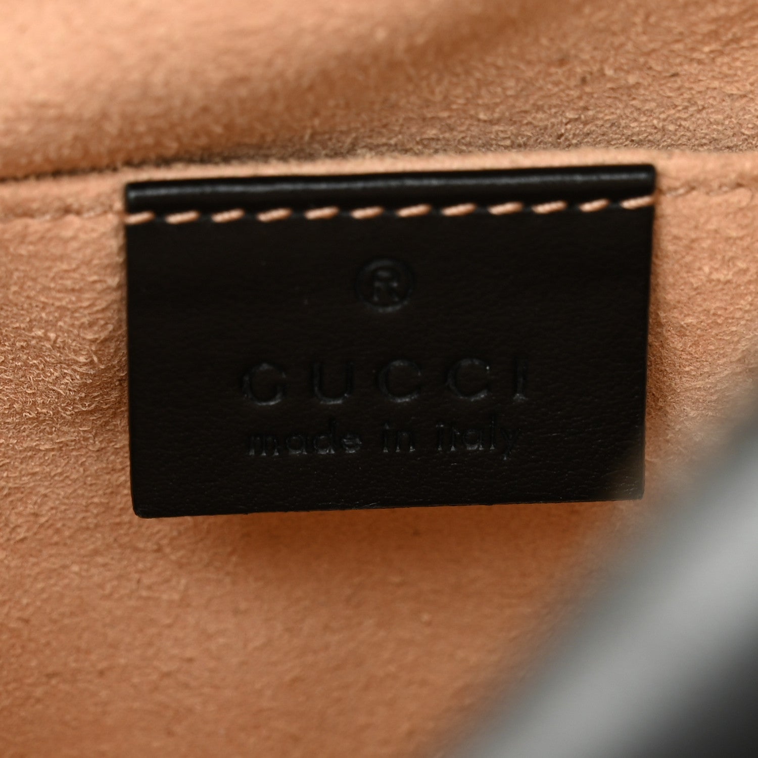 Gucci Calfskin Matelasse Small GG Marmont Chain Shoulder Bag Black 6 of 11