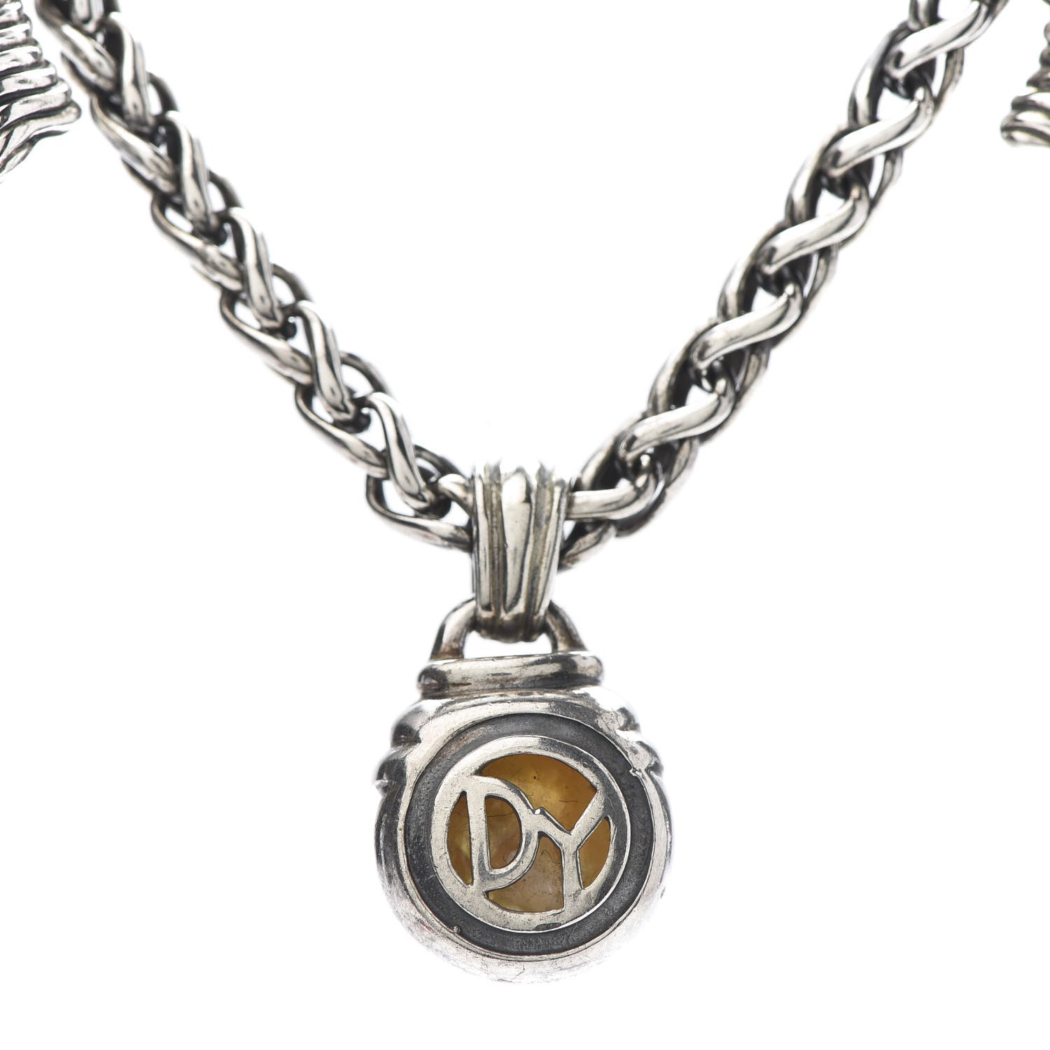 David Yurman Sterling Silver Pearl Quatrefoil Drop Necklace 7 of 7