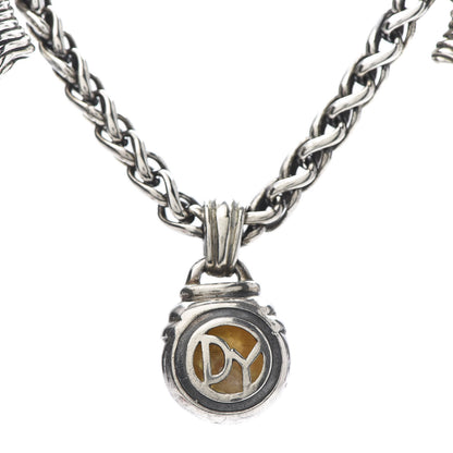 David Yurman Sterling Silver Pearl Quatrefoil Drop Necklace 7 of 7
