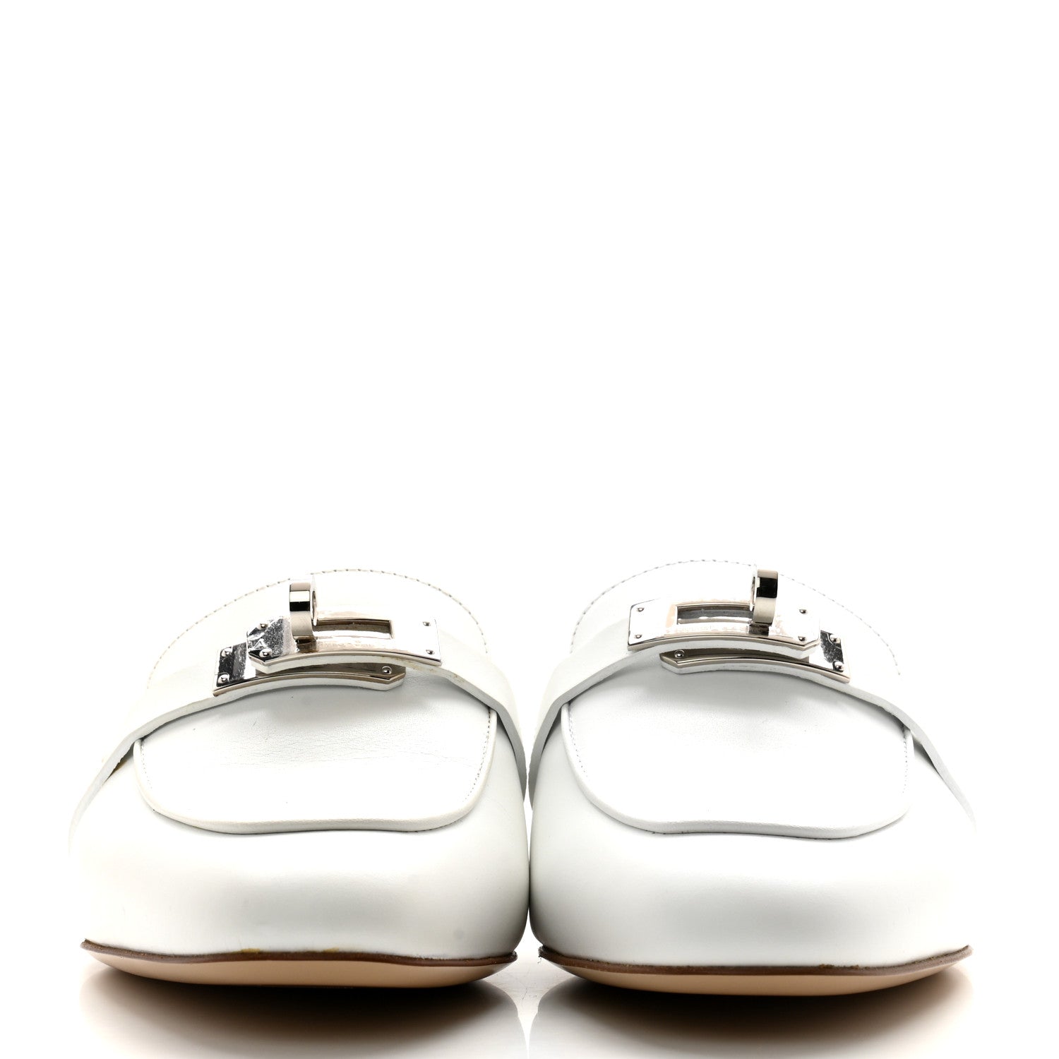 Hermes Calfskin Oz Mules 35 White 2 of 13