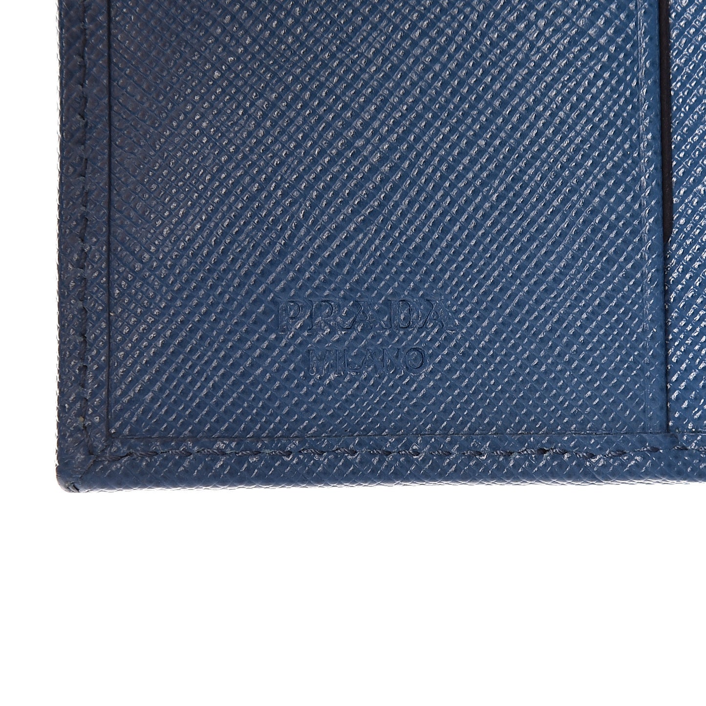 Saffiano Metal Bi-Fold Wallet Cobalto