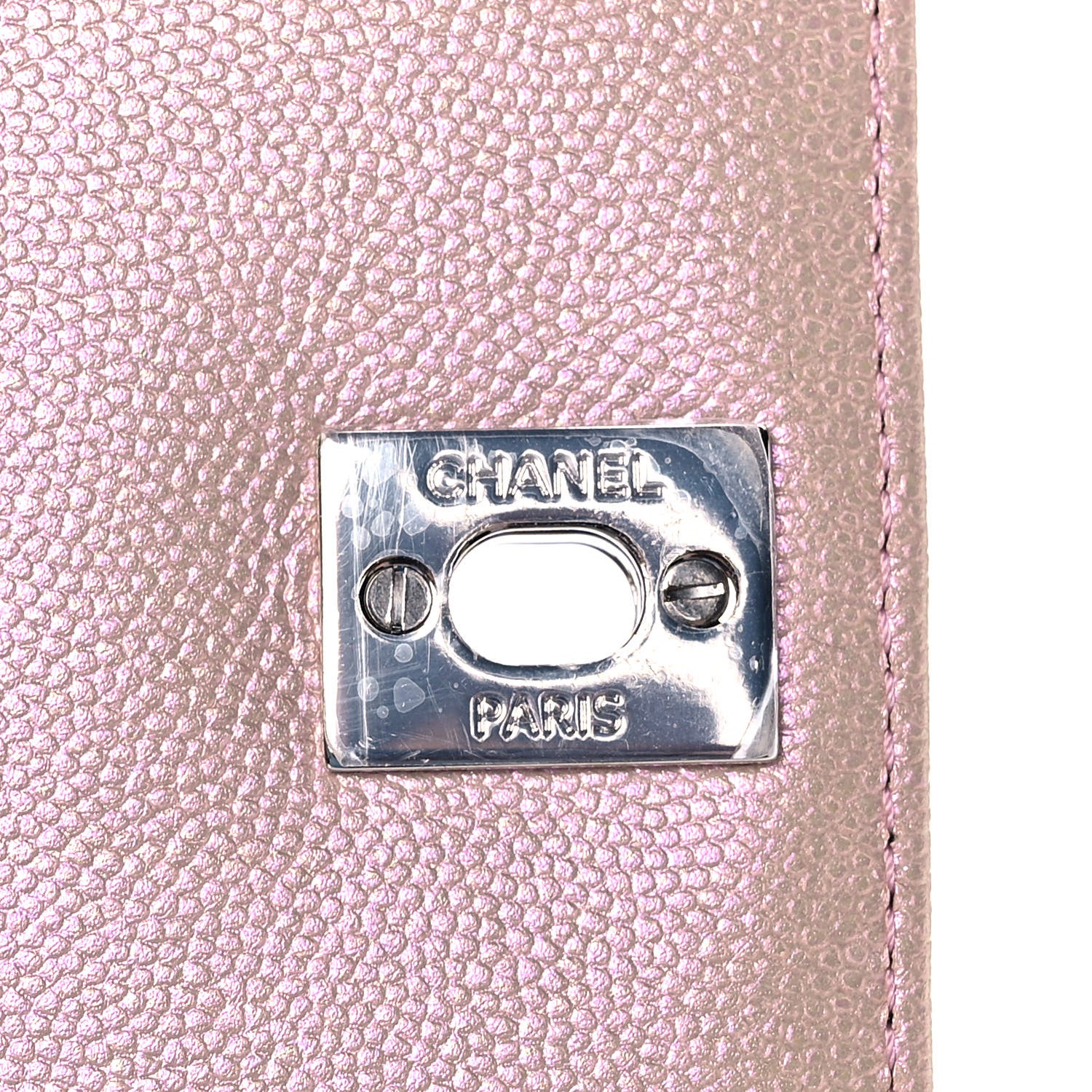 Chanel Iridescent Caviar Quilted Mini Coco Handle Flap Pink 10 of 12