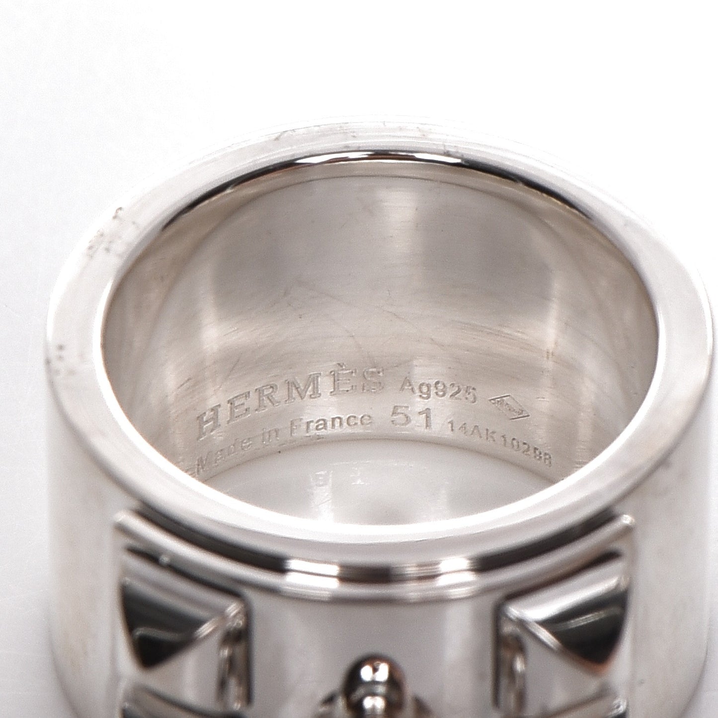 Sterling Silver Collier De Chien CDC Ring 52 6