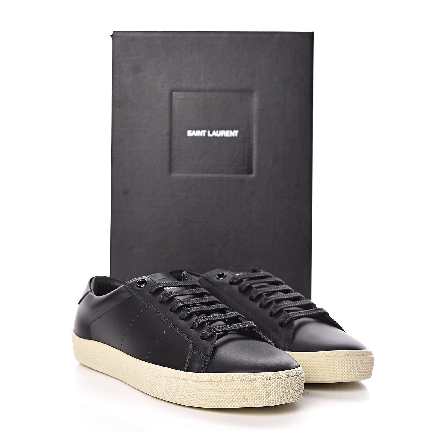 Saint Laurent Calfskin SL/06 Classic Court Sneakers 36 Black 9 of 9