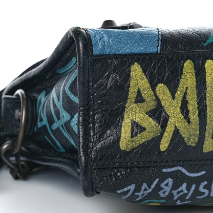 Balenciaga Agneau Arena Graffiti All Over Classic Hardware Mini City Black Multicolor 7 of 9