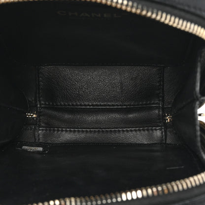 Chanel Caviar Quilted CC North South Filigree Vanity Case Black 5 of 22