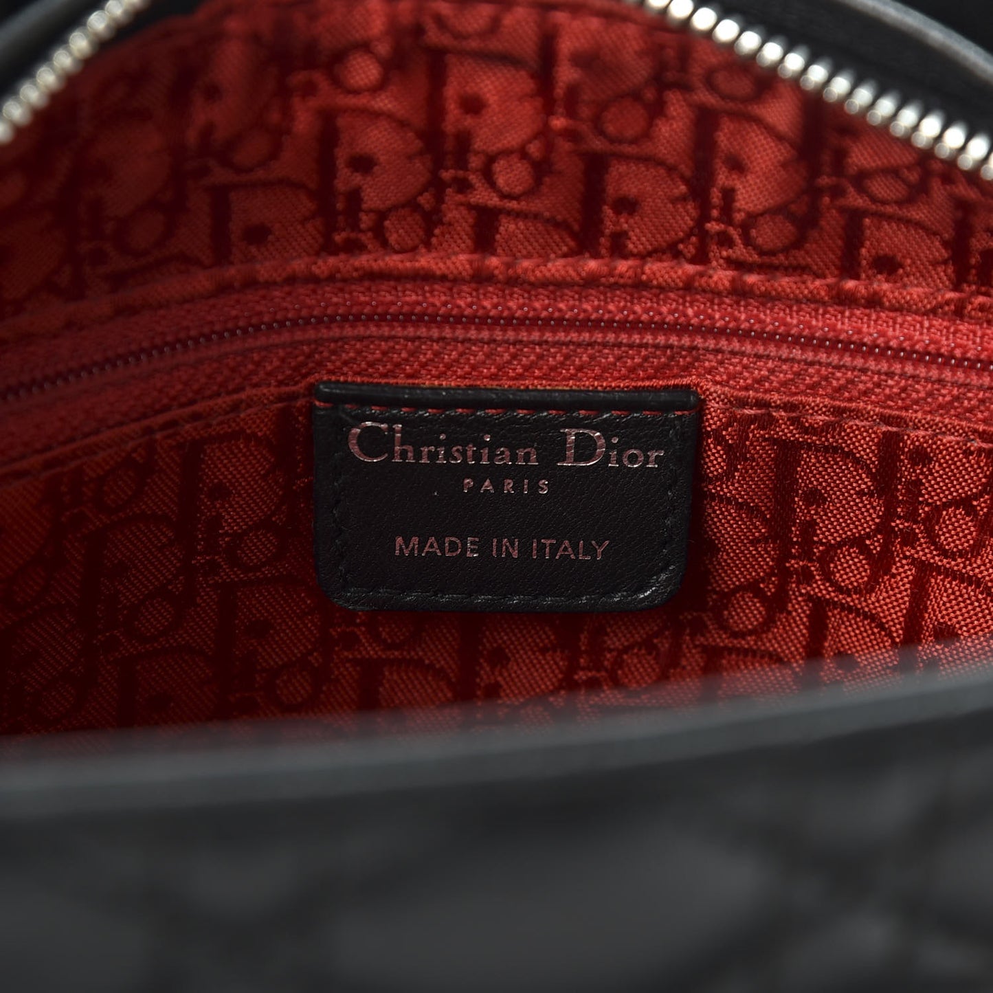 Lambskin Cannage Medium Lady Dior Black
