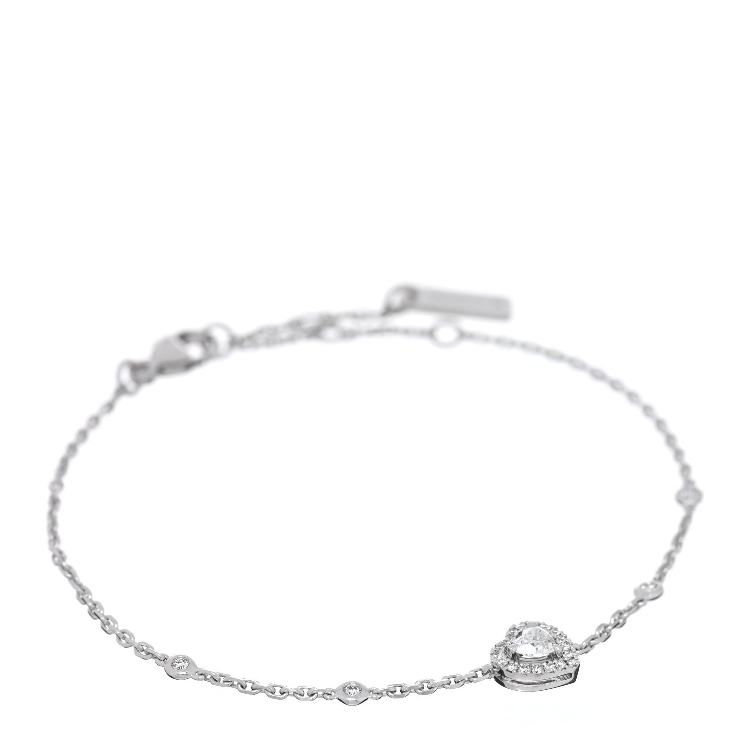 Messika 18K White Gold Diamond .15ct Joy Bracelet 1 of 4