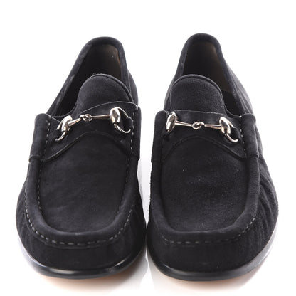 Gucci Suede Mens 1953 Horsebit Loafers 10 Black 3 of 9