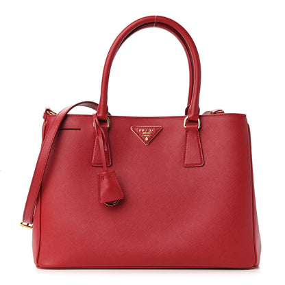 Prada Saffiano Lux Medium Tote Fuoco 1 of 8