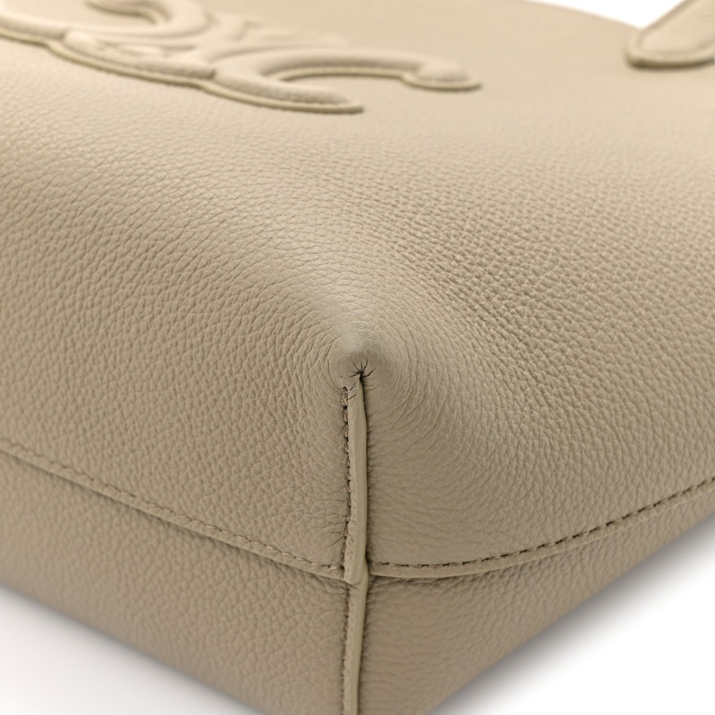 Grained Calfskin Triomphe Mini Cabas Anais Modern Taupe