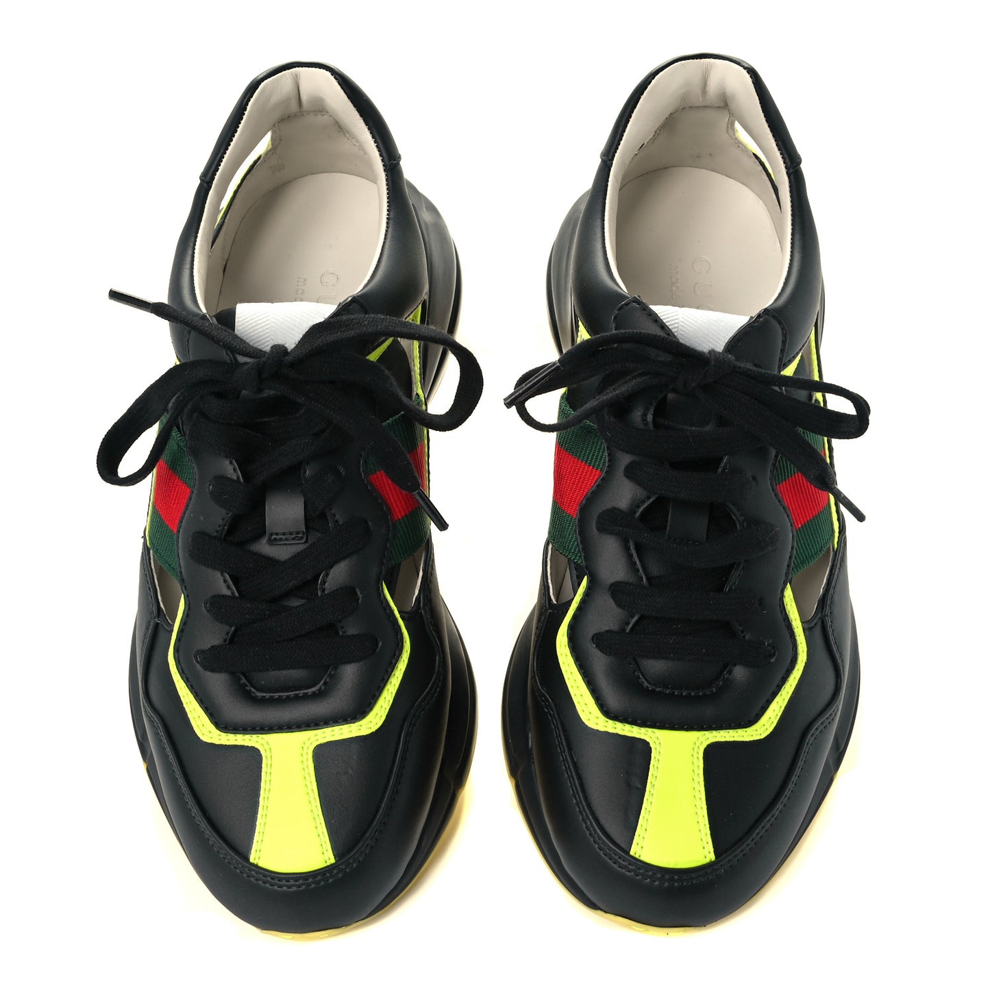 Demetra Web Mens Rhyton Cut Out Sneakers 6 Black Yellow Fluo
