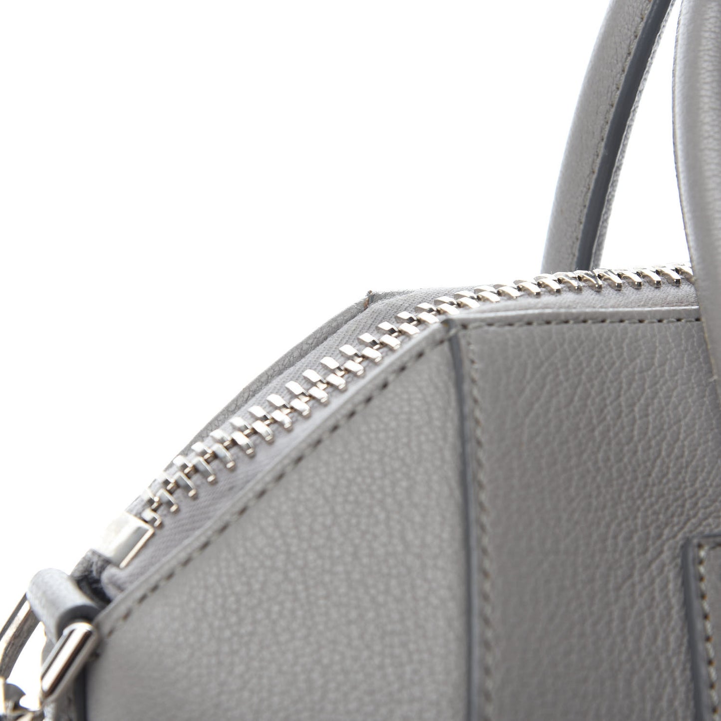 Sugar Goatskin Small Antigona Pearl Grey