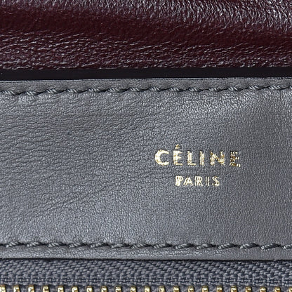 Celine Crocodile Embossed Nubuck Medium Trapeze Grey 11 of 12