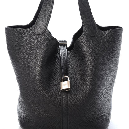 Hermes Taurillon Clemence Picotin Lock 22 MM Black 8 of 10