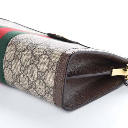 Gucci GG Supreme Monogram Web Small Ophidia Chain Shoulder Bag Brown 6 of 9