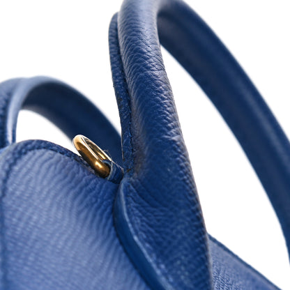 Balenciaga Signature Grained Calfskin Logo XXS Ville Top Handle Bag Bleu Roi White 16 of 20