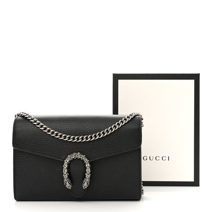 Gucci Calfskin Mini Dionysus Chain Wallet Black 13 of 13